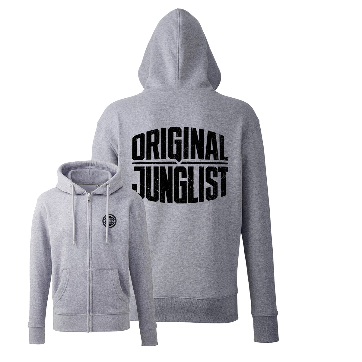 Distressed Original Junglist Premium Zip Hoodie