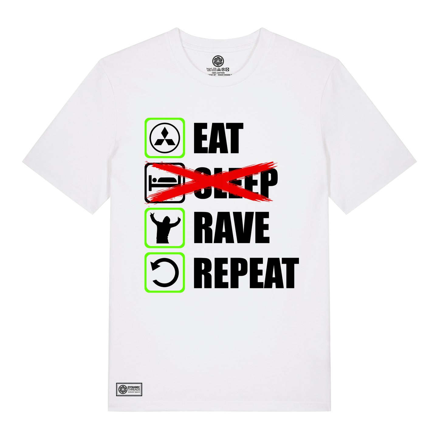 Eat, Rave, Repeat Organic T-Shirt