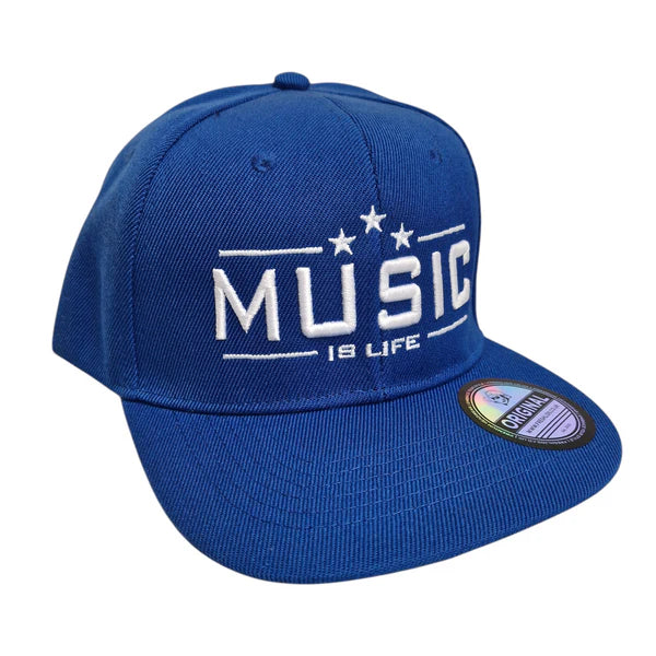 Music Is Life Snapback - Royal Blue