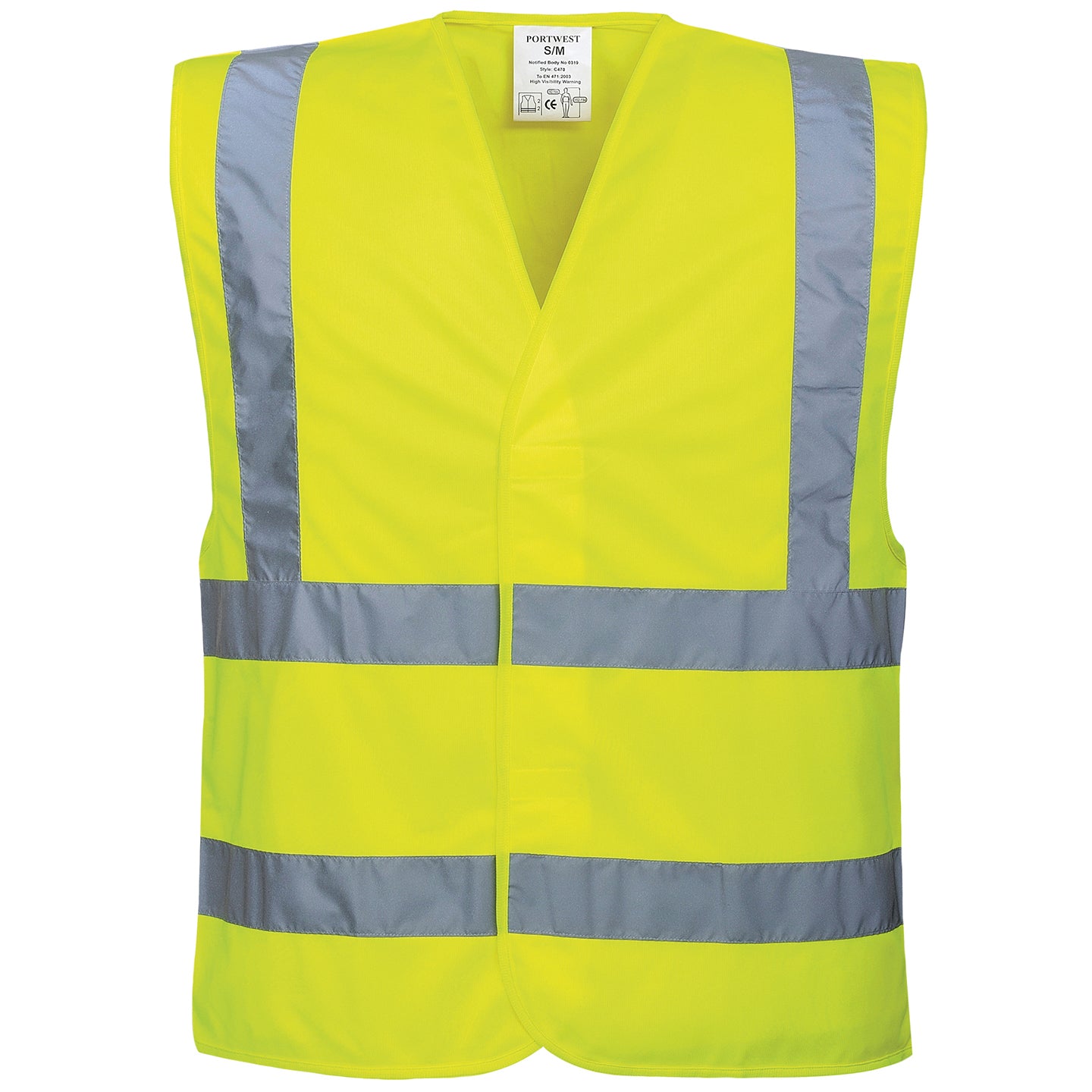 PW002 Portwest Two Band Hi-Vis Vests
