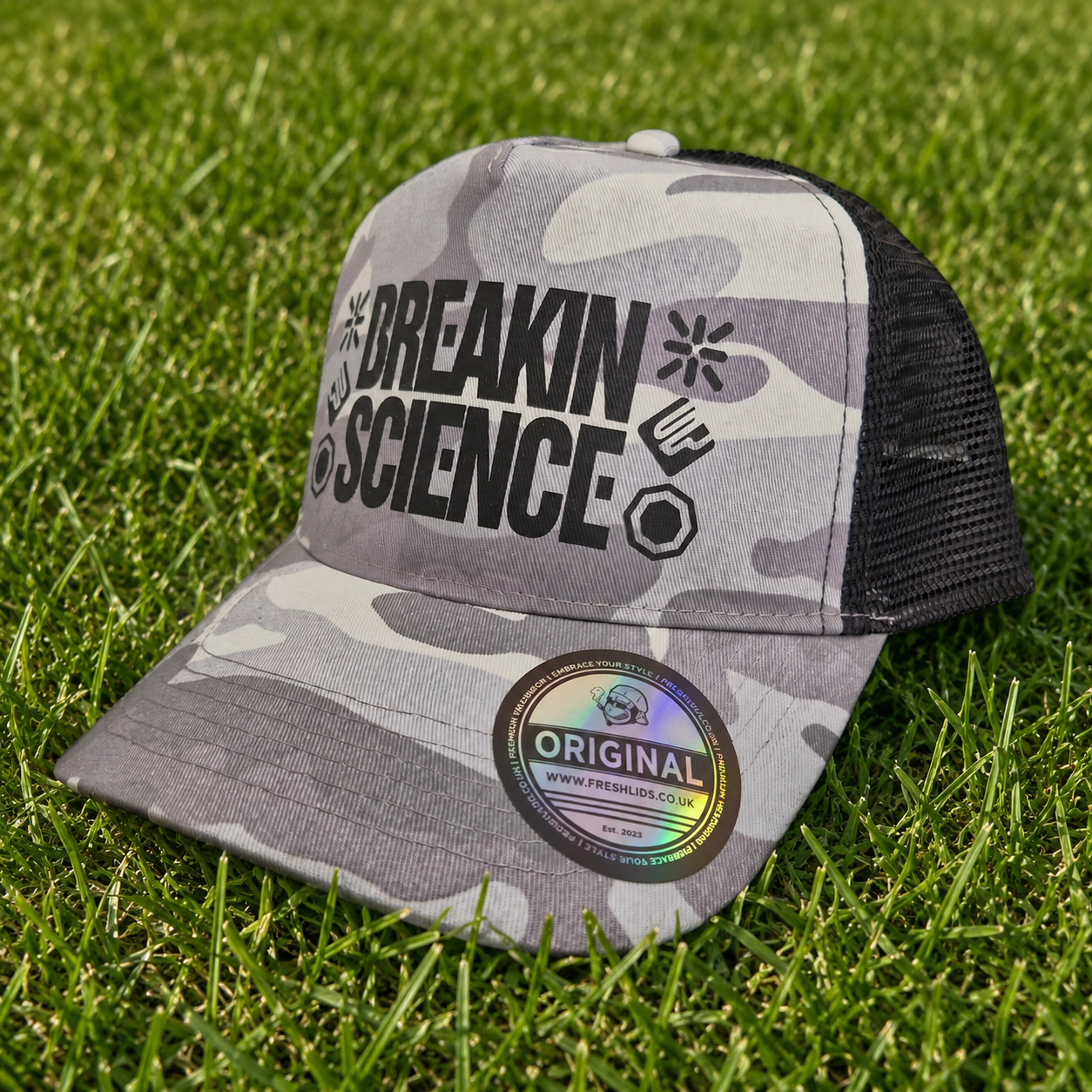 Breakin Science Arctic Camo Trucker