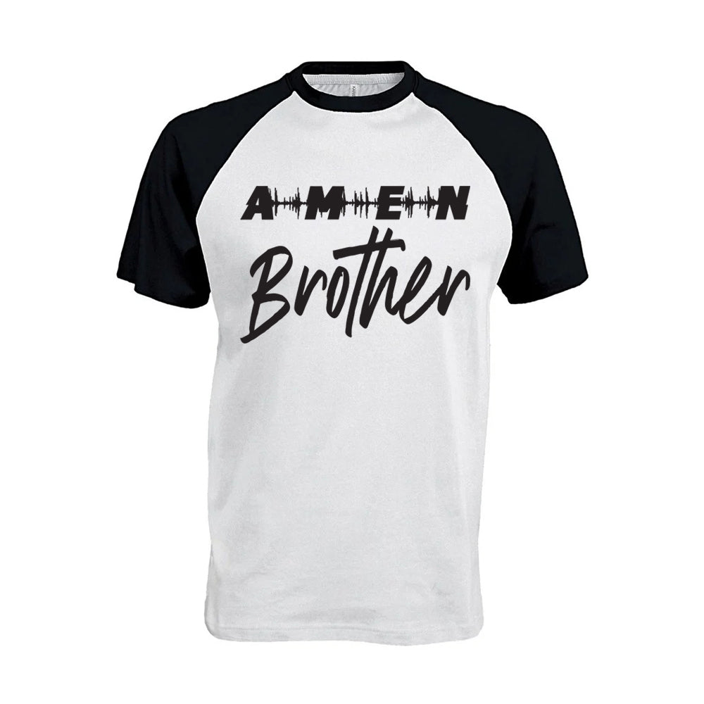 'Amen Brother' Contrast T-Shirt