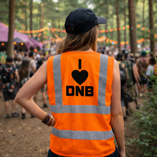 I Love DnB Hi-Vis Vest (Orange)