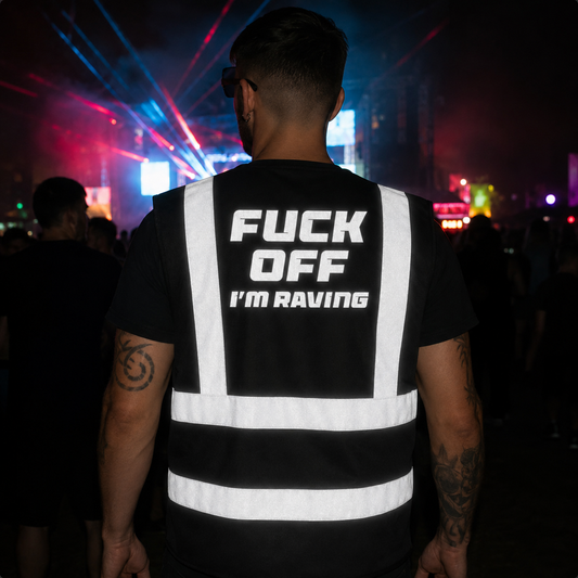 I'm Raving Hi-Vis Vest (Black)