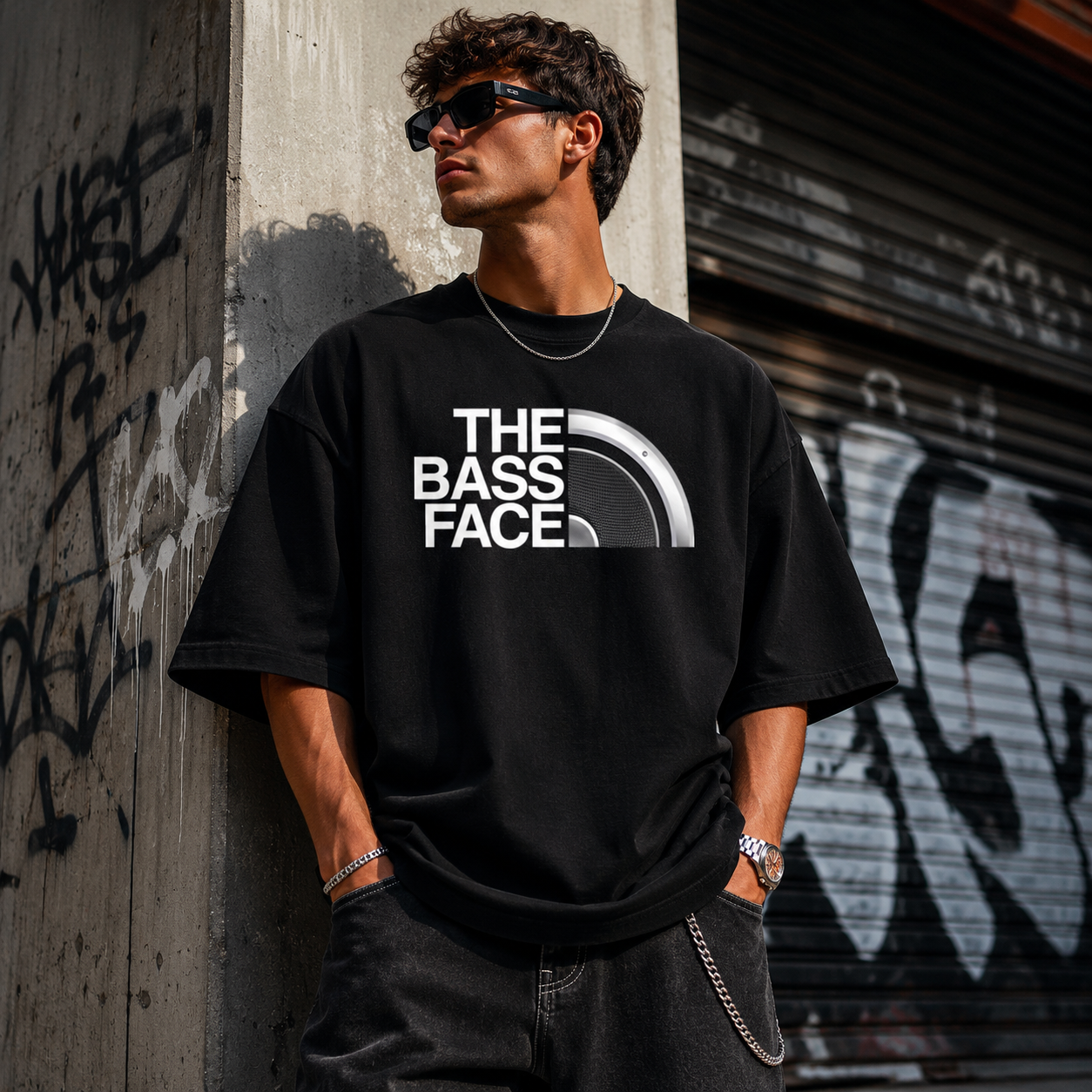 Bass Face Oversized T-Shirt