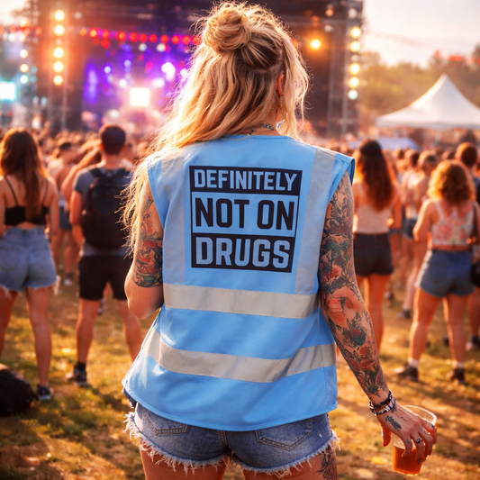 Not On Drugs Hi-Vis Vest (Blue)