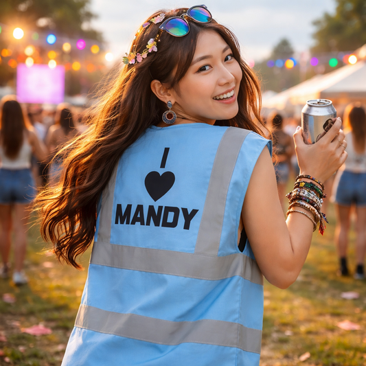 I Love Mandy Hi-Vis Vest (Blue)