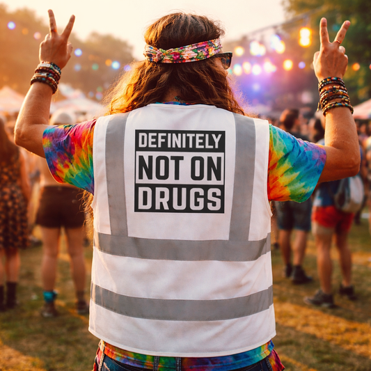 Not On Drugs Hi-Vis Vest (White)