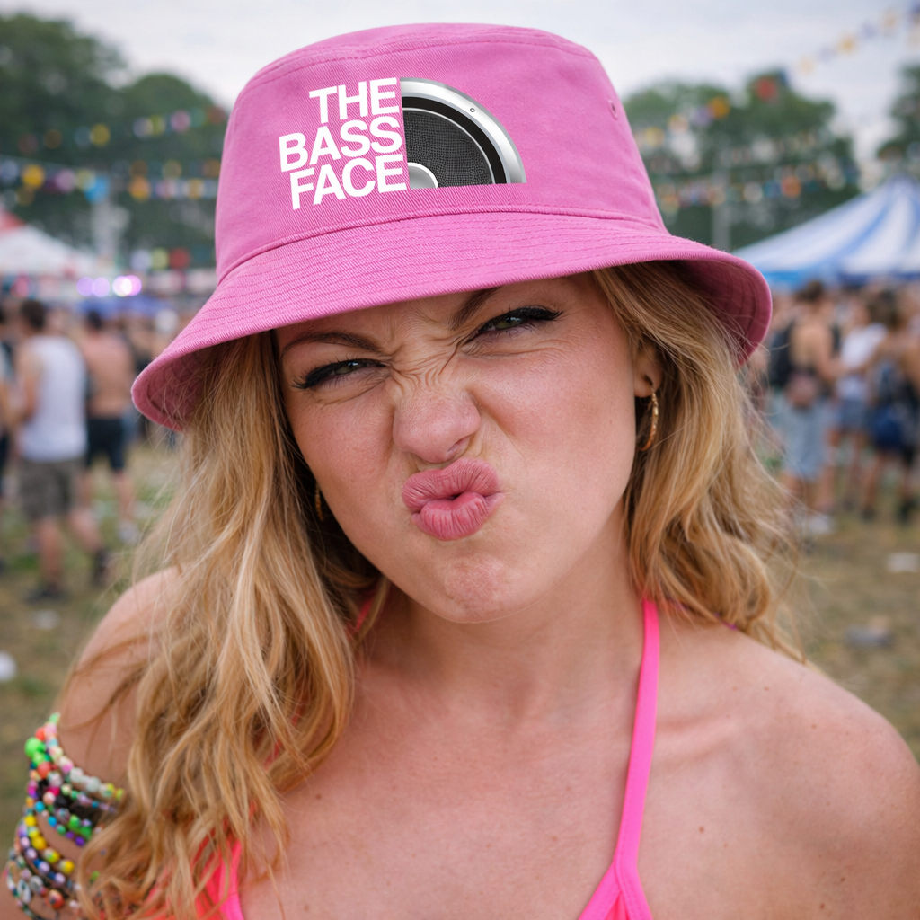 Bass Face Pink Reversible Bucket Hat