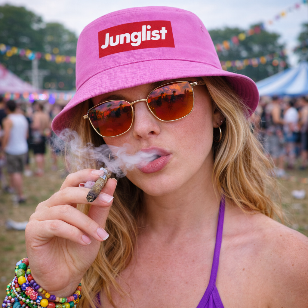 Junglist Pink Reversible Bucket Hat