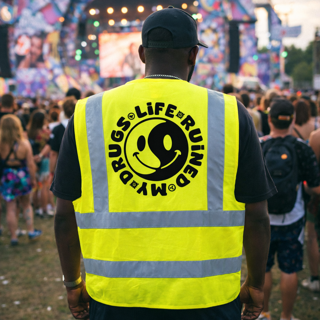 Life Ruined My Drugs Hi-Vis Vest (Yellow)