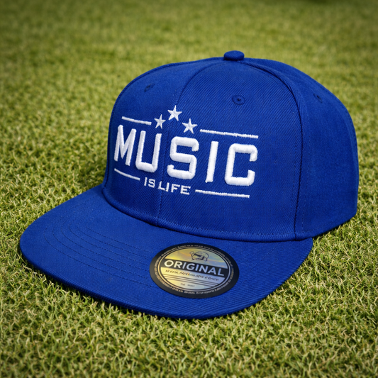 Music Is Life Snapback - Royal Blue