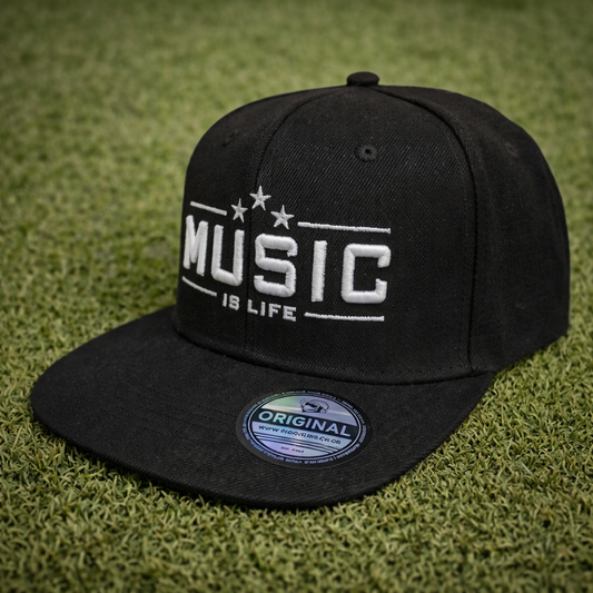 Music Is Life Snapback - Black