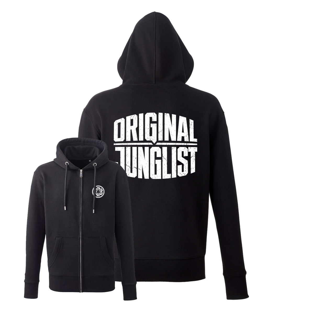 Distressed Original Junglist Premium Zip Hoodie