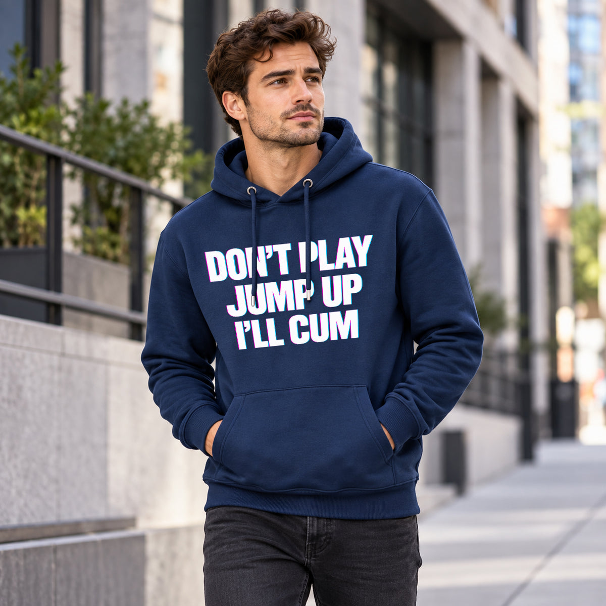 Don't Play Jump Up Premium Hoodie
