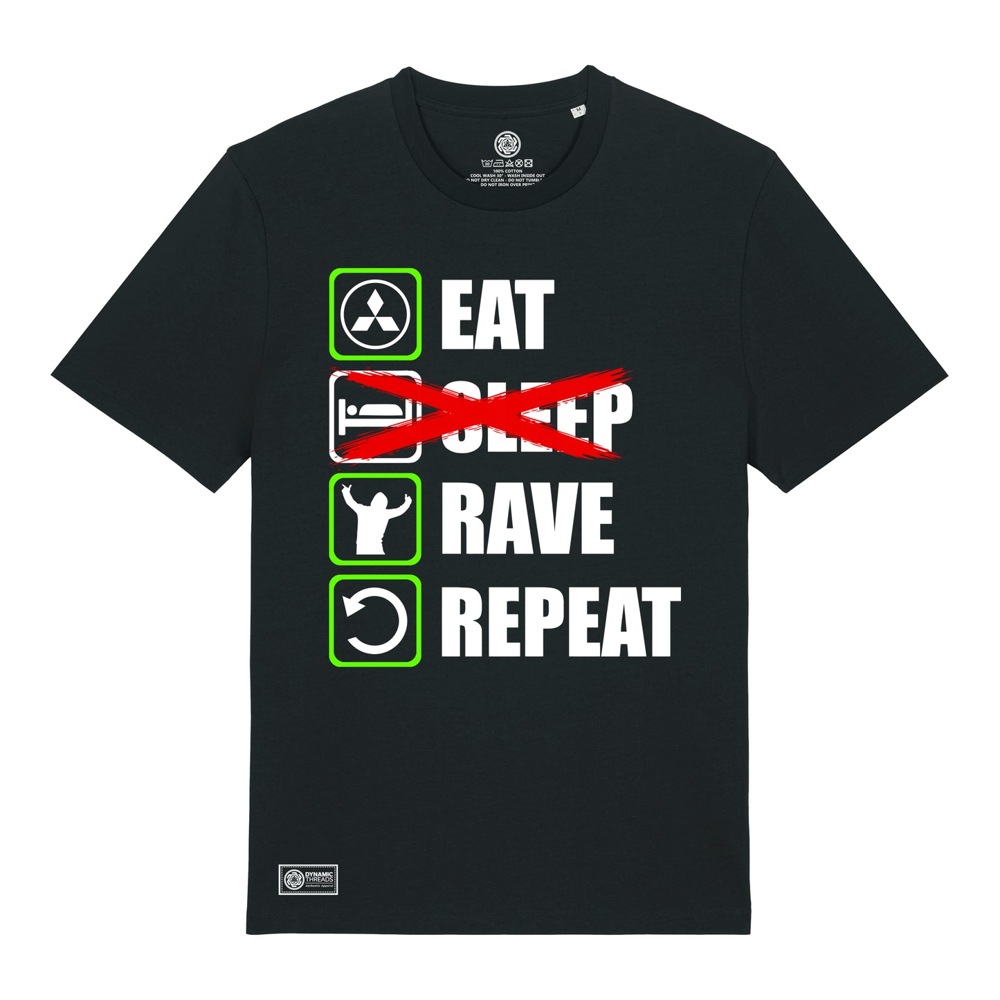 Eat, Rave, Repeat Organic T-Shirt