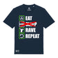 Eat, Rave, Repeat Organic T-Shirt