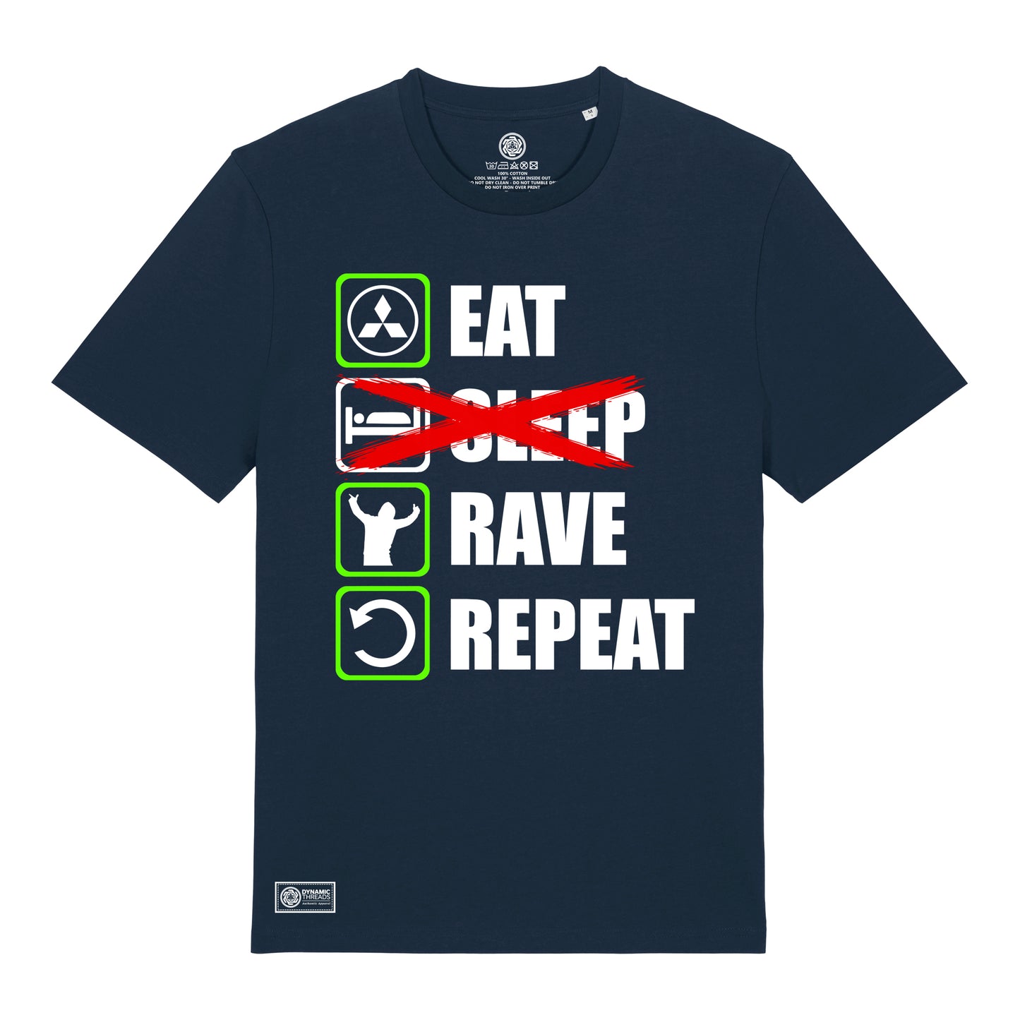 Eat, Rave, Repeat Organic T-Shirt