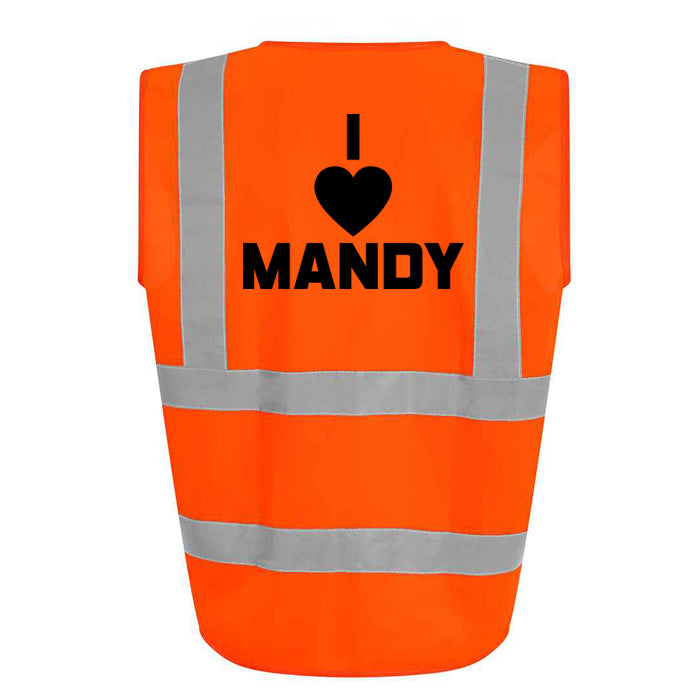 I Love Mandy Hi-Vis Vest (Orange)
