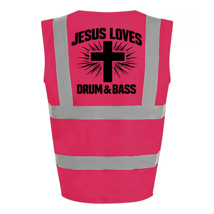 Jesus Loves DnB Hi-Vis Vest (Pink)