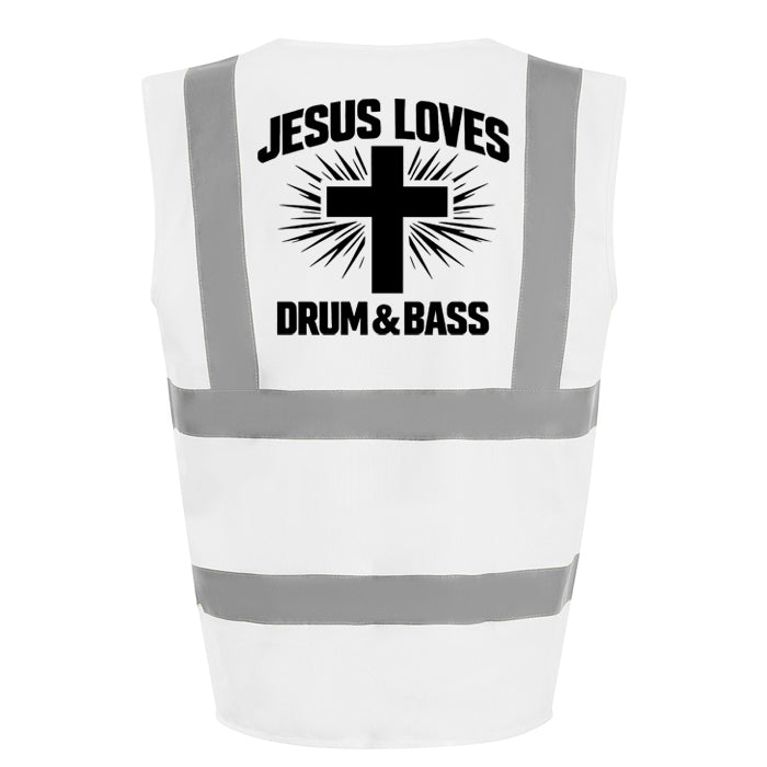 Jesus Loves DnB Hi-Vis Vest (White)