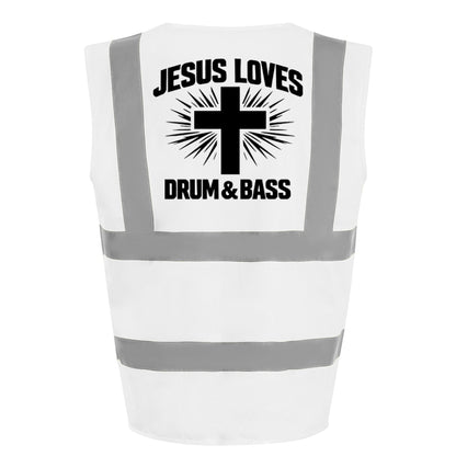 Jesus Loves DnB Hi-Vis Vest (White)