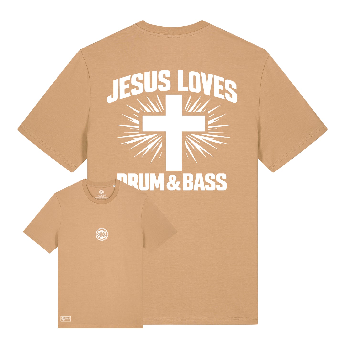 Jesus Loves Drum & Bass Organic T-Shirt