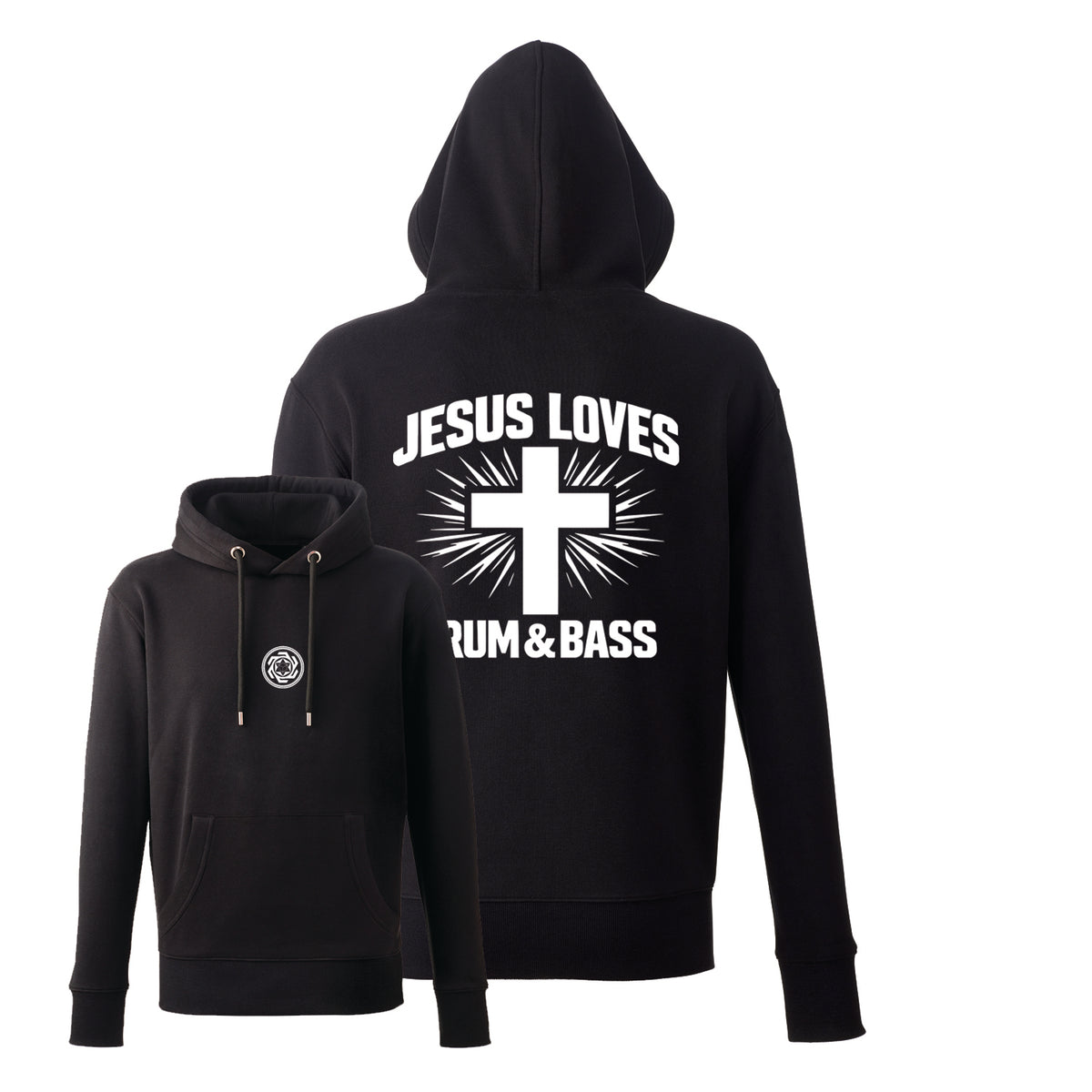 Jesus Loves Drum & Bass Premium Hoodie