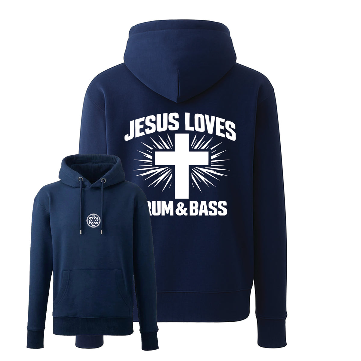 Jesus Loves Drum & Bass Premium Hoodie