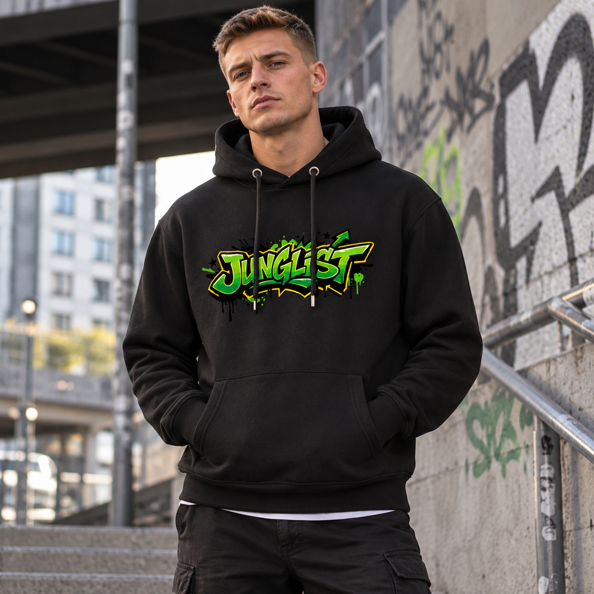 Junglist Graffiti Premium Hoodie