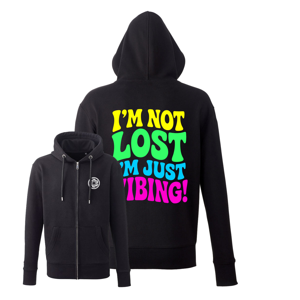 Just Vibing Premium Zip Hoodie