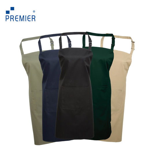 PR154 Premier Colours Bib Apron with Pocket