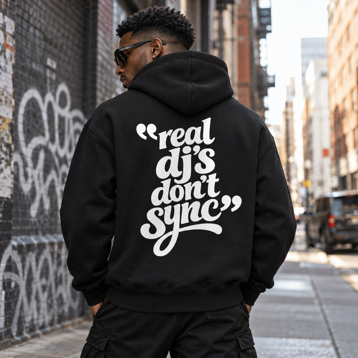 Real DJ's Don't Sync Premium Hoodie
