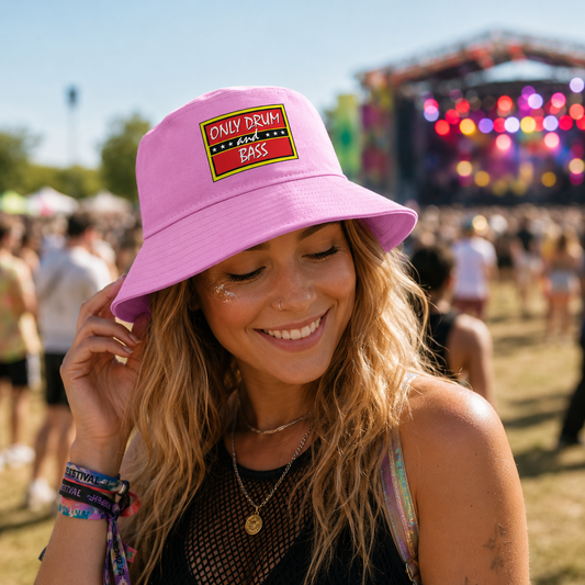 Only Drum & Bass Pink Reversible Bucket Hat