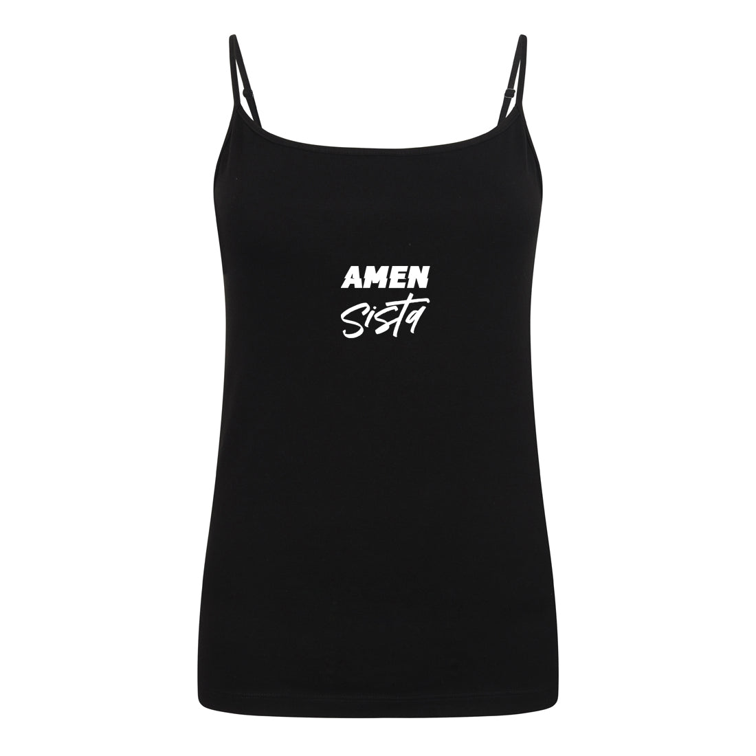 'Amen Sista' Spaghetti Vest – Dynamic Threads