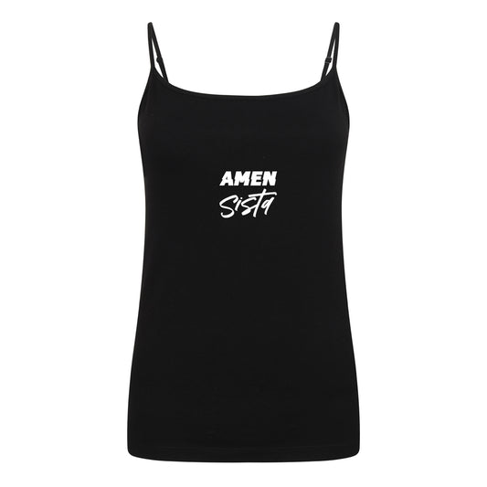 'Amen Sista' Spaghetti Vest